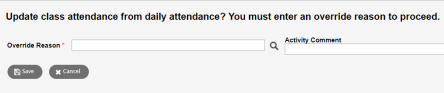 Push Daily Attendance pop-up